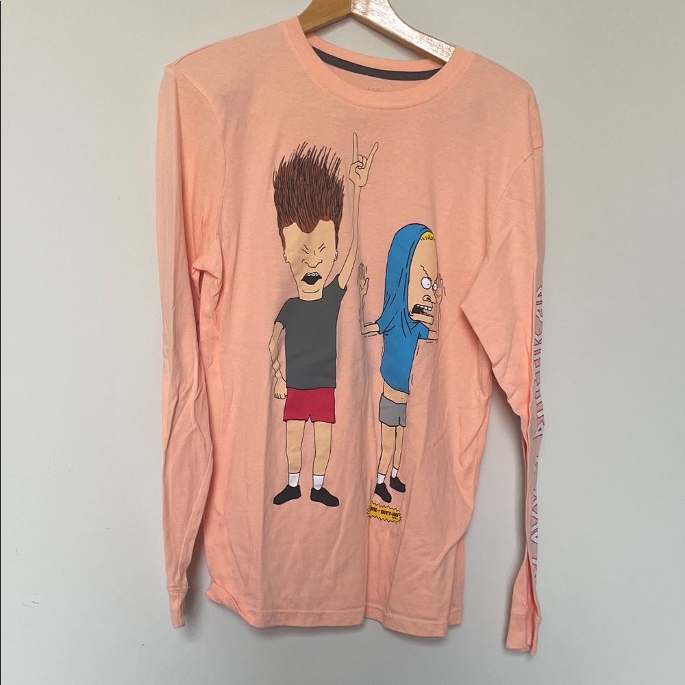 Peach Graphic Long Sleeve Women's Tee